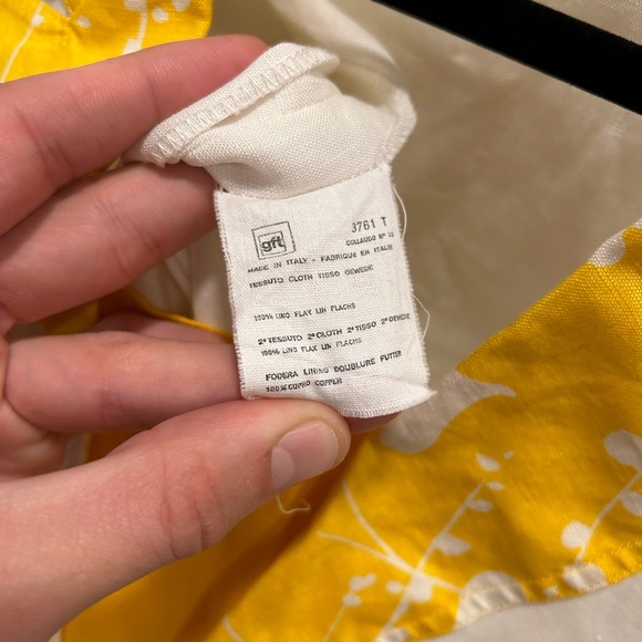 Vintage Valentino Miss V Yellow White Floral Skirt Set Dress 2 Pieces Small - Picture 9 of 12